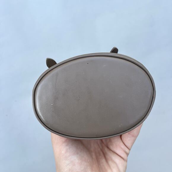 Louis Vuitton Bucket Bag Satchel Gray Satin Mini Handbag Silver Hardware Rare - Picture 5 of 13